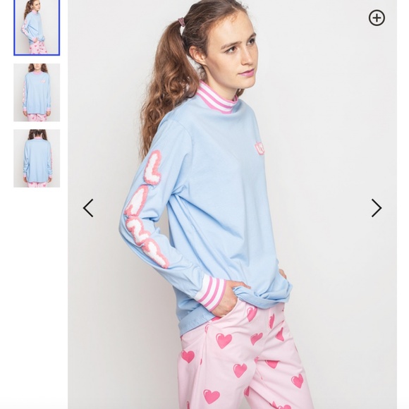 LAZY OAF Lazy Logo Lettering Long Sleeve Shirt fuzzy - Picture 5 of 6